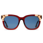 Preview: Komono SienKomono Sunglasses Sienna burgundy coral,  blau getönte Gläser, Frontansicht